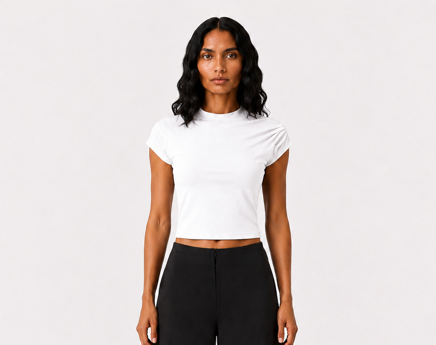 White Poplin top